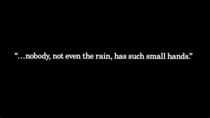 e. e. cummings: Nobody, Not Even The Rain, Has Such Small Hands